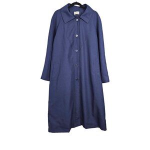 Sherwood Vintage Navy Button Down Trench Coat